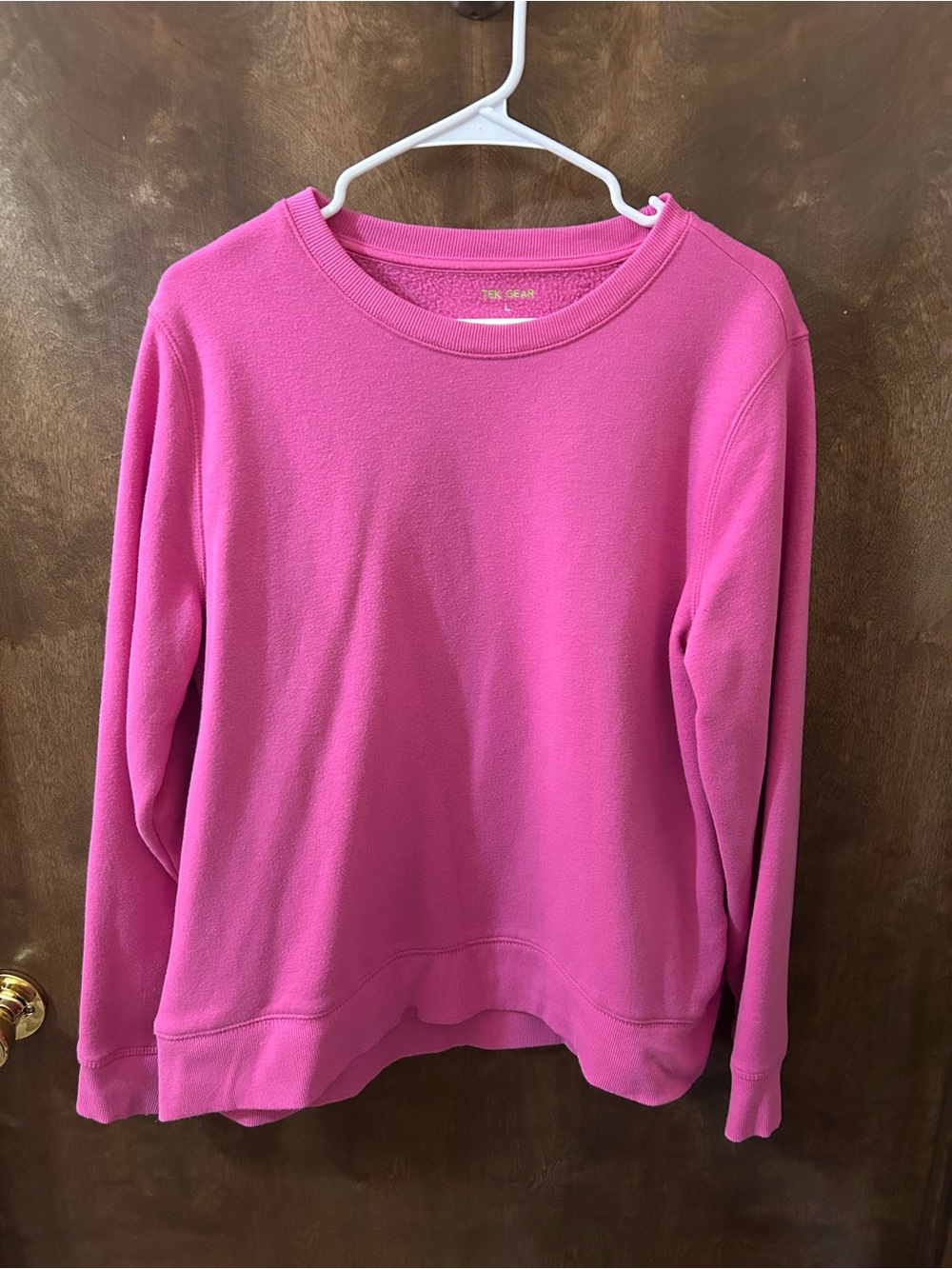 tek gear Women's Bright Pink Crewneck Pullover Sweater